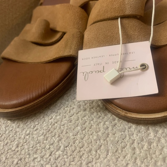 New Mila Paoli Italian Leather Suede Strappy Sandal SZ 9 - Picture 6 of 7